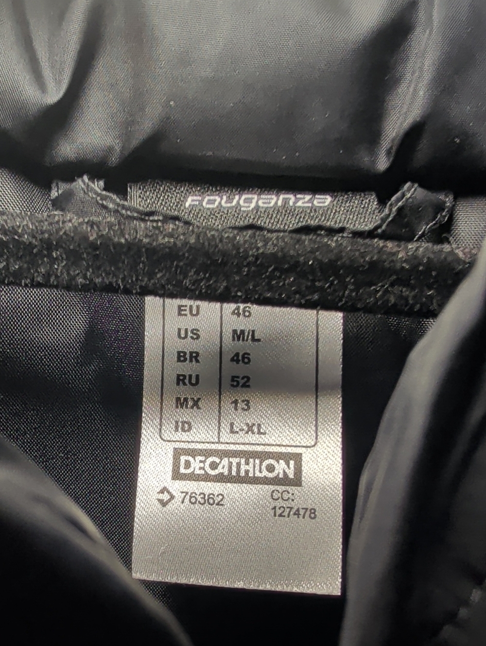 Fouganza Quilted Riding Gilet Black Vest Full-Zip Insulated Women's Size M/L - Picture 2 of 5